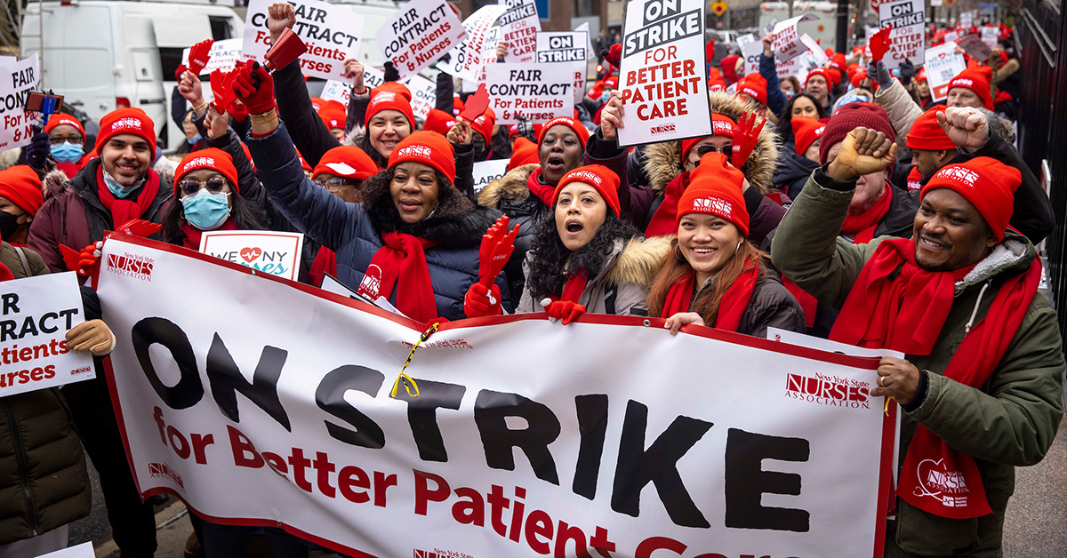 New York State Nurses Association on strike for better patient care